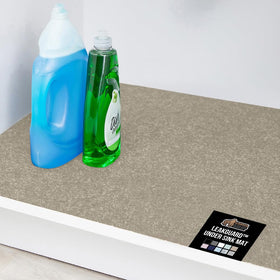 Gorilla Grip LeakGuard under-sink mat top view showing waterproof protection