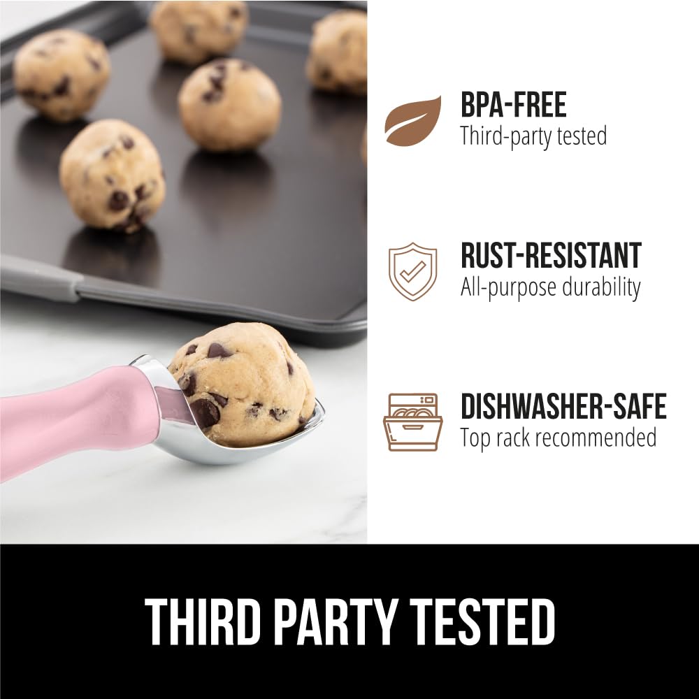 GORILLA GRIP versatile scoop performs ice cream, melons, cookies, and more.