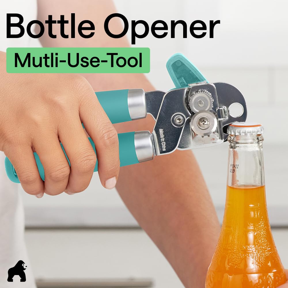 GORILLA GRIP oversized handles improve leverage on tough cans.