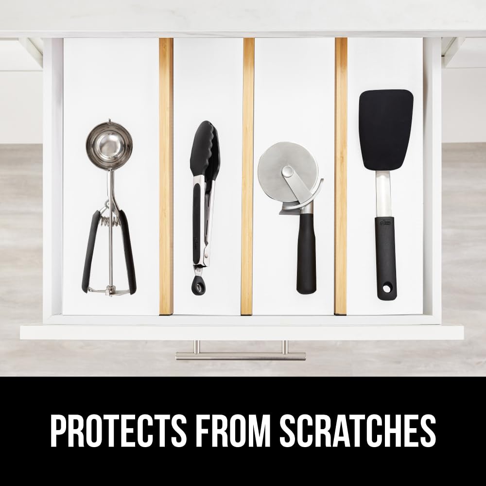 GORILLA GRIP cabinet liner delivers a clean look and easy removal.
