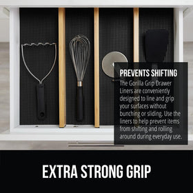 Gorilla Grip PowerGRIP breathable mat maintains airflow while reducing slipping in drawers