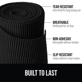 Gorilla Grip PowerGRIP cabinet liner offers strong hold for organized shelves and drawers