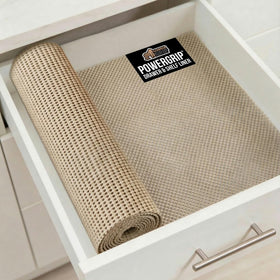 GORILLA GRIP powerGRIP drawer liner closeup with non-adhesive grip in beige