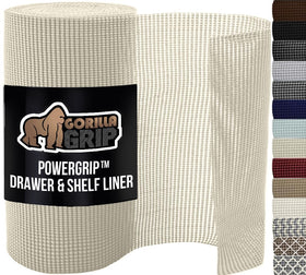 GORILLA GRIP powerGRIP cream drawer liner rolled for anti-slip organization