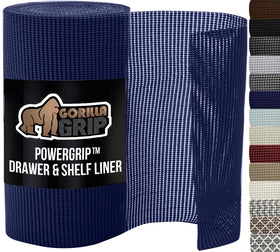 GORILLA GRIP powerGRIP drawer liner in navy for secure placement and organized drawers.