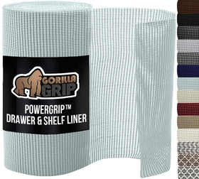 GORILLA GRIP powerGRIP drawer liner spa blue keeps items in place in drawers