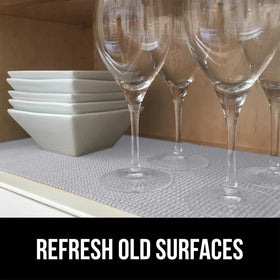 Trim to fit with household scissors for a precise shelf fit