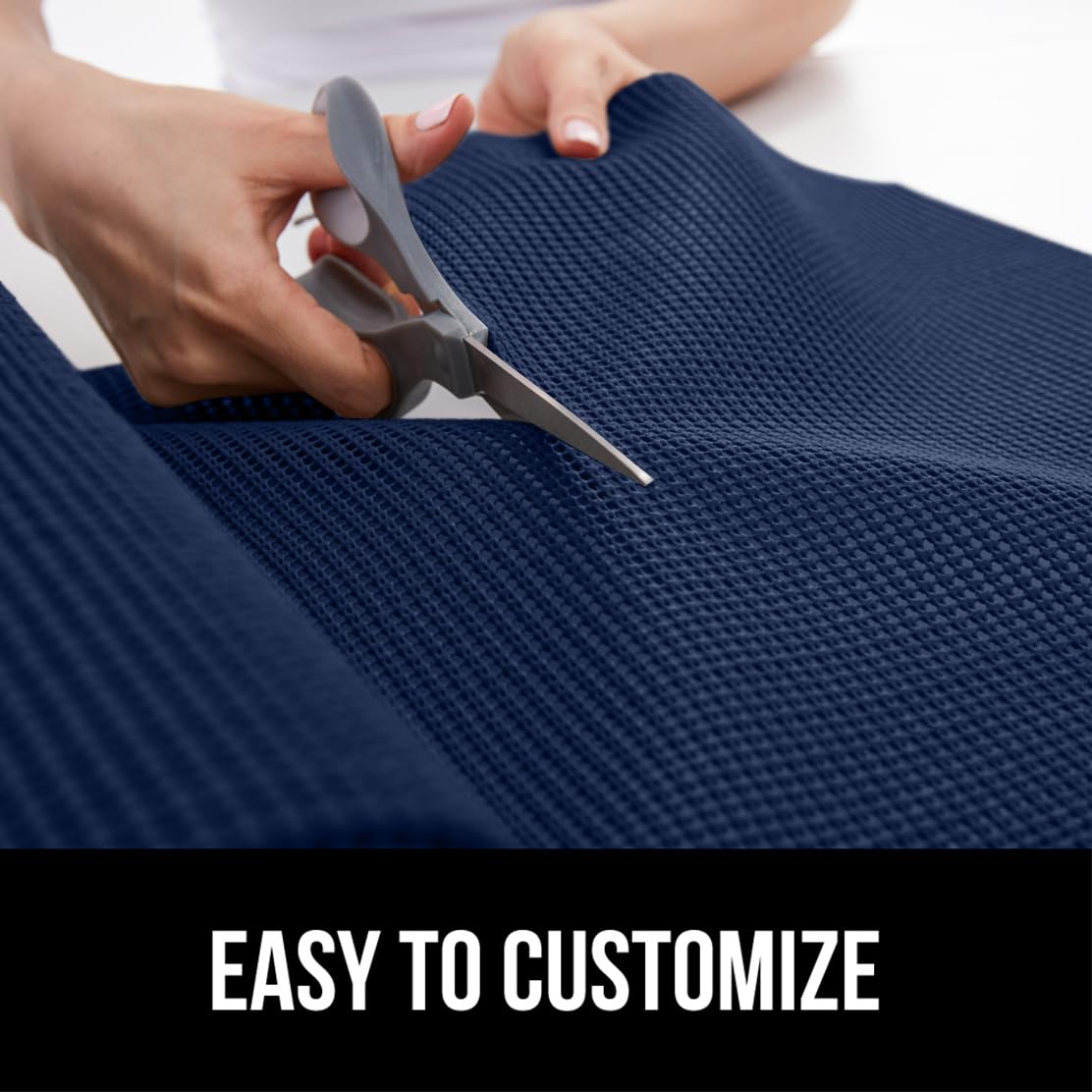 GORILLA GRIP powerGRIP easy-install liner trimmed with scissors for perfect fit.