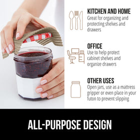 GORILLA GRIP powerGRIP kitchen drawer keeps utensils from sliding
