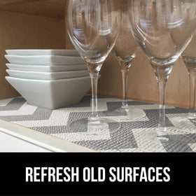 GORILLA GRIP powerGRIP liner in bathroom drawers guards items from shifting.