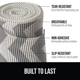 GORILLA GRIP powerGRIP liner on a shelf demonstrates anti slip organization.