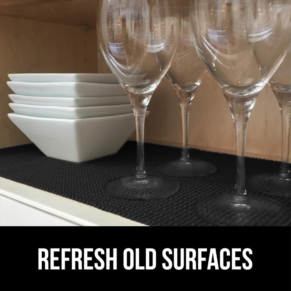 GORILLA GRIP powerGRIP textured liner offers durable grip on busy kitchen shelves