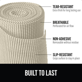 Gorilla Grip powerGRIP shelf liner anti-slip design prevents slipping on shelves.