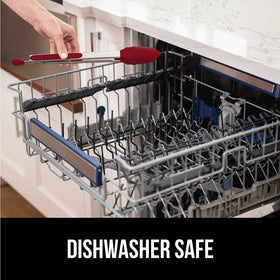 GORILLA GRIP pull-lock storage keeps tongs compact and organized.
