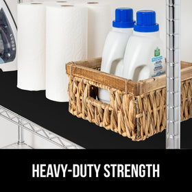 Gorilla Grip ShelfGuard liner fits many wire shelves for versatile use.