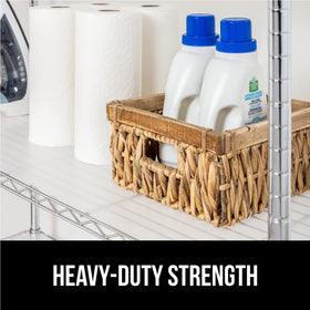 Gorilla Grip ShelfGuard liner on pantry shelf keeps items from tipping.