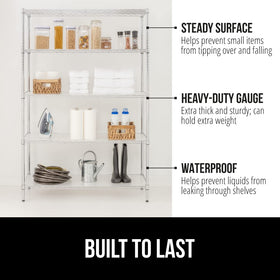 GORILLA GRIP ShelfGuard with precut curved corners fits wire shelves perfectly
