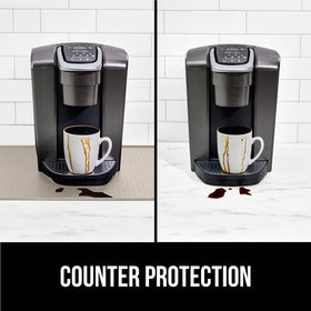 GORILLA GRIP silicone coffee mat under the kitchen counter protects from drips