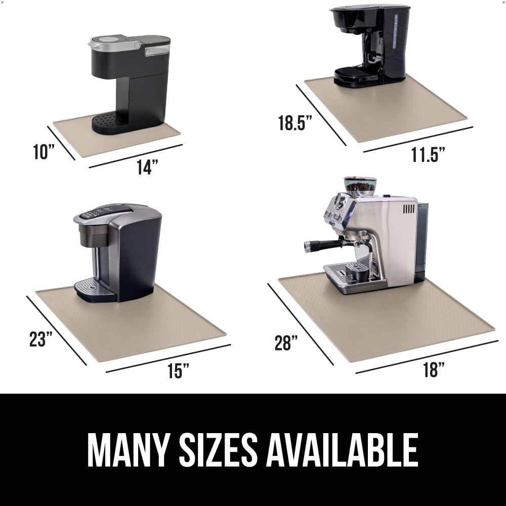GORILLA GRIP silicone coffee mat is BPA-free and stain resistant for daily use