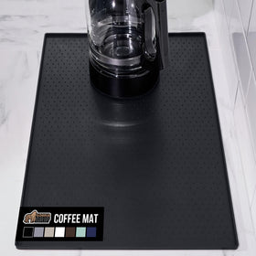 GORILLA GRIP silicone coffee mat top view offers waterproof protection for countertops.
