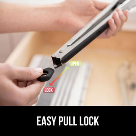 GORILLA GRIP slip-resistant handle improves control during cooking.
