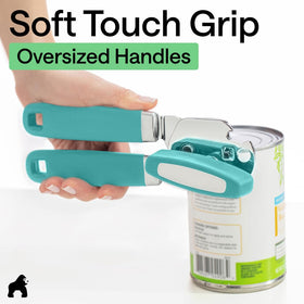 GORILLA GRIP soft-touch handles provide a cushioned, slip-resistant grip.