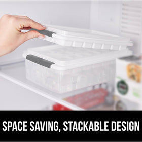 Gorilla Grip stackable tray and bin save freezer space