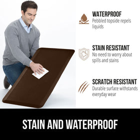 Gorilla Grip stain-resistant top mat keeps floors clean during busy days.