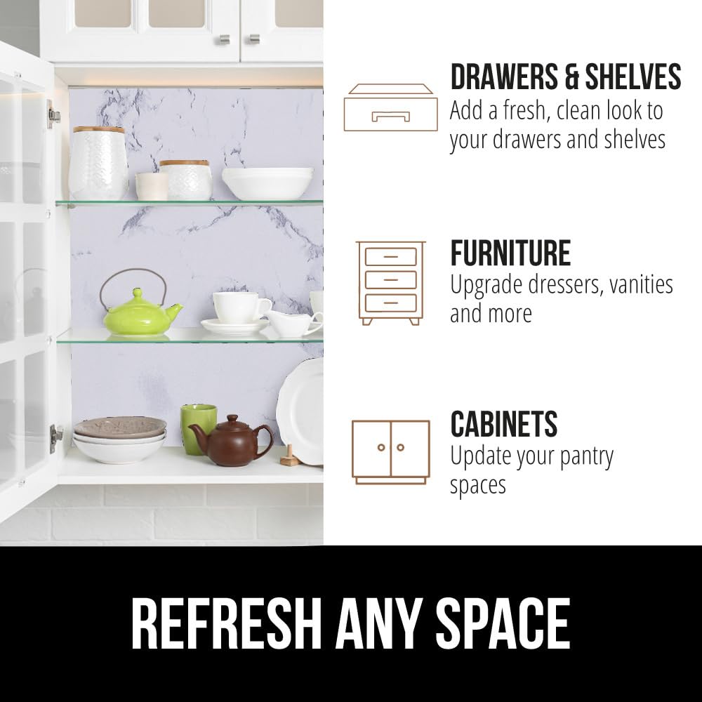 GORILLA GRIP modern liner updates any cabinet or shelf decor.