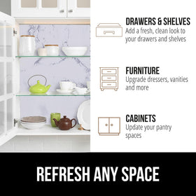GORILLA GRIP modern liner updates any cabinet or shelf decor.