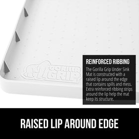 Gorilla Grip under-sink mat is BPA-free for safe home use.