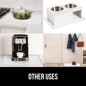 Gorilla Grip under-sink mat is dishwasher safe for quick cleaning.