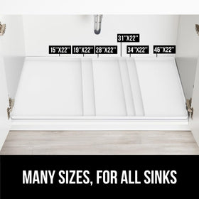 Gorilla Grip under-sink mat designed for kitchen, bathroom, and laundry areas.