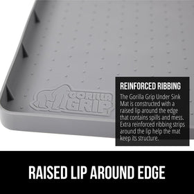 GORILLA GRIP under-sink mat in kitchen setup