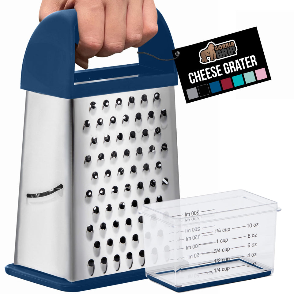 GORILLA GRIP XL 4-Sided Grater front view for quick all-in-one prep