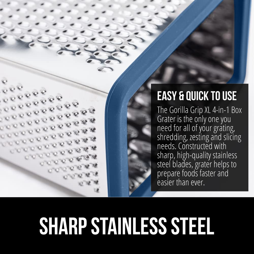 Gorilla Grip XL blades close-up highlights rust-resistant stainless steel durability