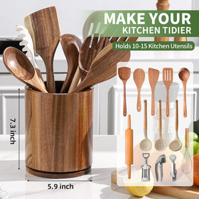 Gorsent utensil holder filled with utensils for easy reach.