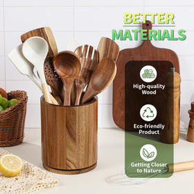 Rotating mechanism of the Gorsent utensil holder enables quick access.