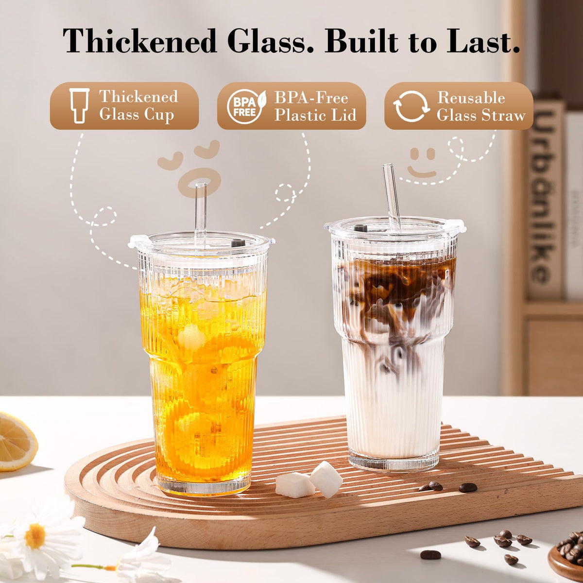 GOSCHE easy-clean tumbler resists staining and keeps drinks fresh.