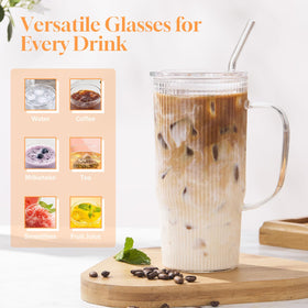 GOSCHE 2-pack glass cups ideal for sharing beverages.
