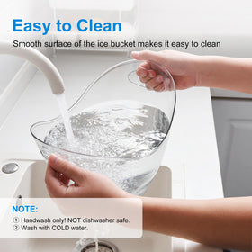 Easy-clean plastic ice bucket ready for repeated event use.
