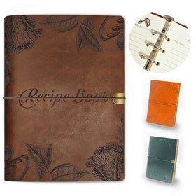 GoShambar leather cover blank recipe book for elegant kitchen organization.