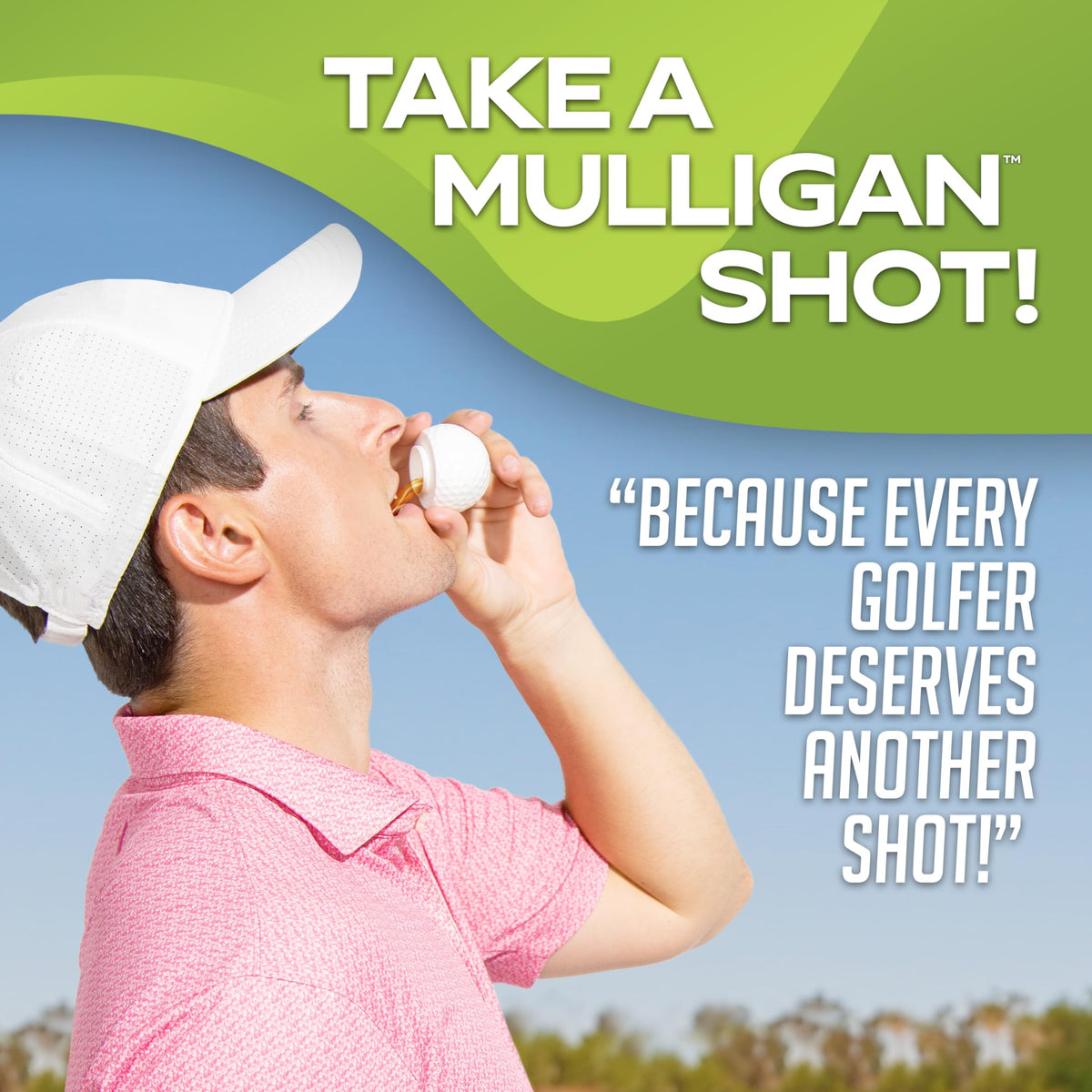 Close-up of GoSports Mulligan Shots with leakproof lids for on-course use.