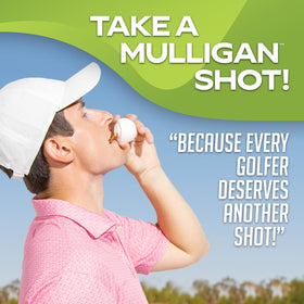 Close-up of GoSports Mulligan Shots with leakproof lids for on-course use.