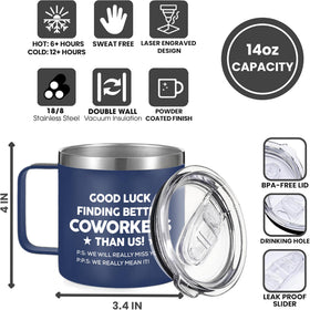 Gossby 14oz coworker tumbler stainless steel body, durable and BPA-free.