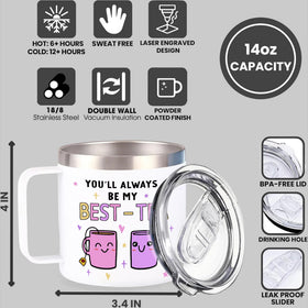 Gossby Bestie 14oz tumbler closeup of durable stainless steel