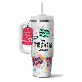 Gossby The Bestie 30oz tumbler with handle for easy on-the-go sipping.