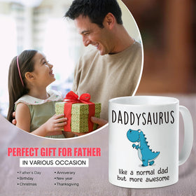 Gossby DADDYSAURUS 11oz capacity highlights ample space for espresso or tea.