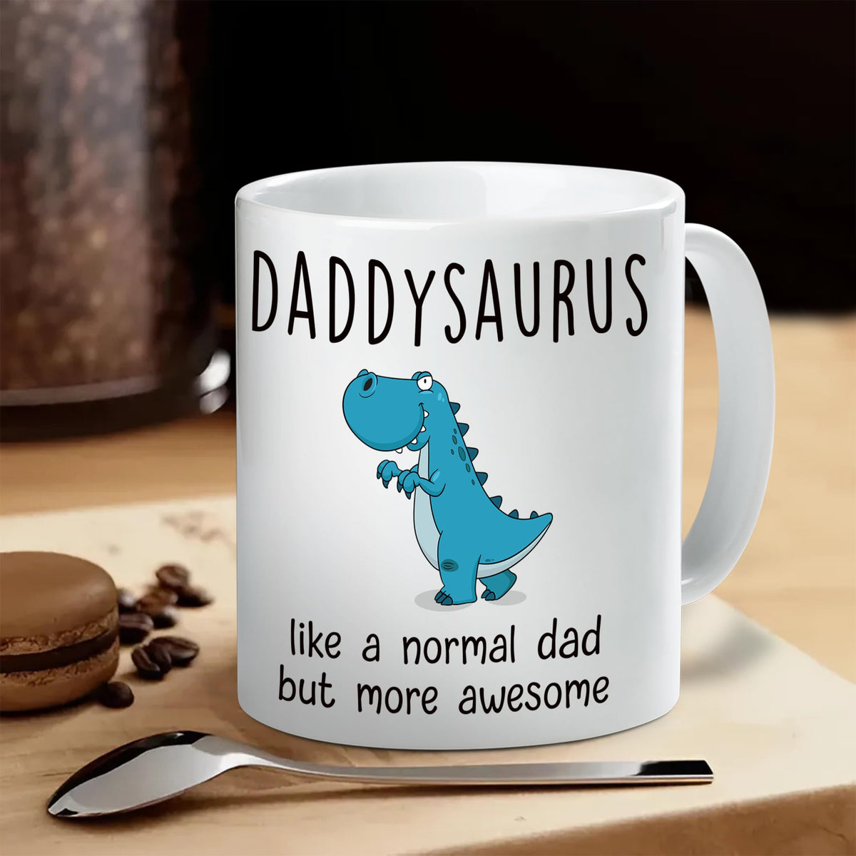 Gossby DADDYSAURUS mug family love theme suits dad from kids or partner gifts.