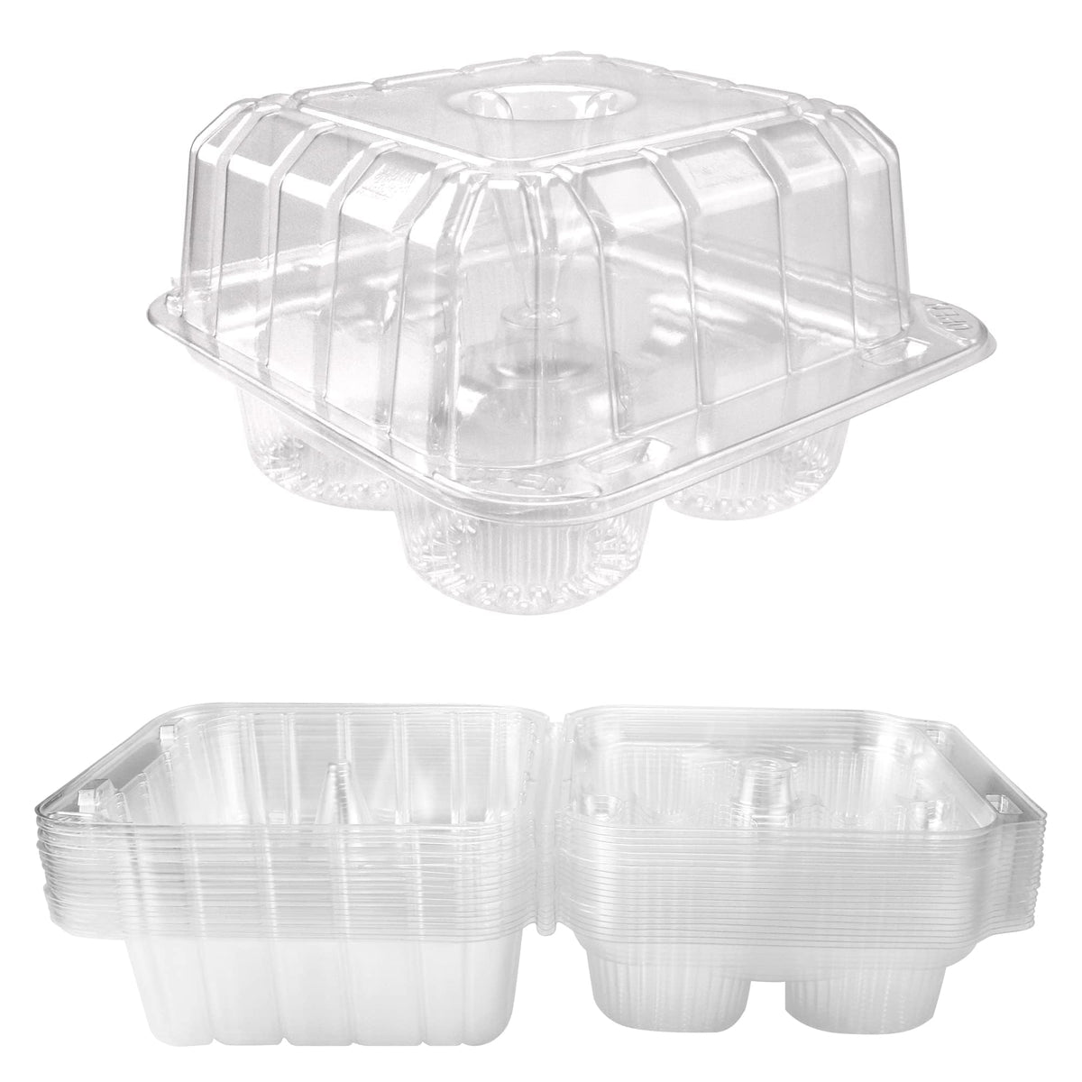 GothaBach 20-pack four-compartment cupcake box shows desserts clearly for transport